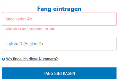 Fang eintragen Musterformular