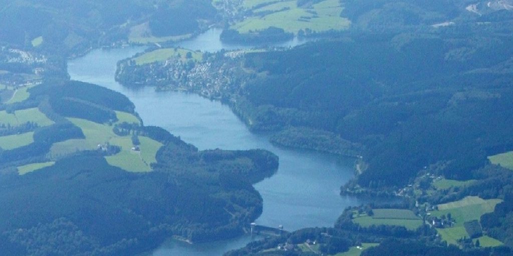 Luftaufnahme vom Listersee