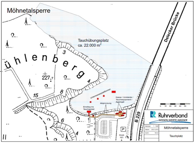 Tauchplatz der Möhnetalsperre