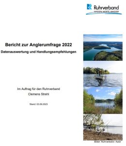 Titelseite des Berichts zur Anglerumfrage 2022